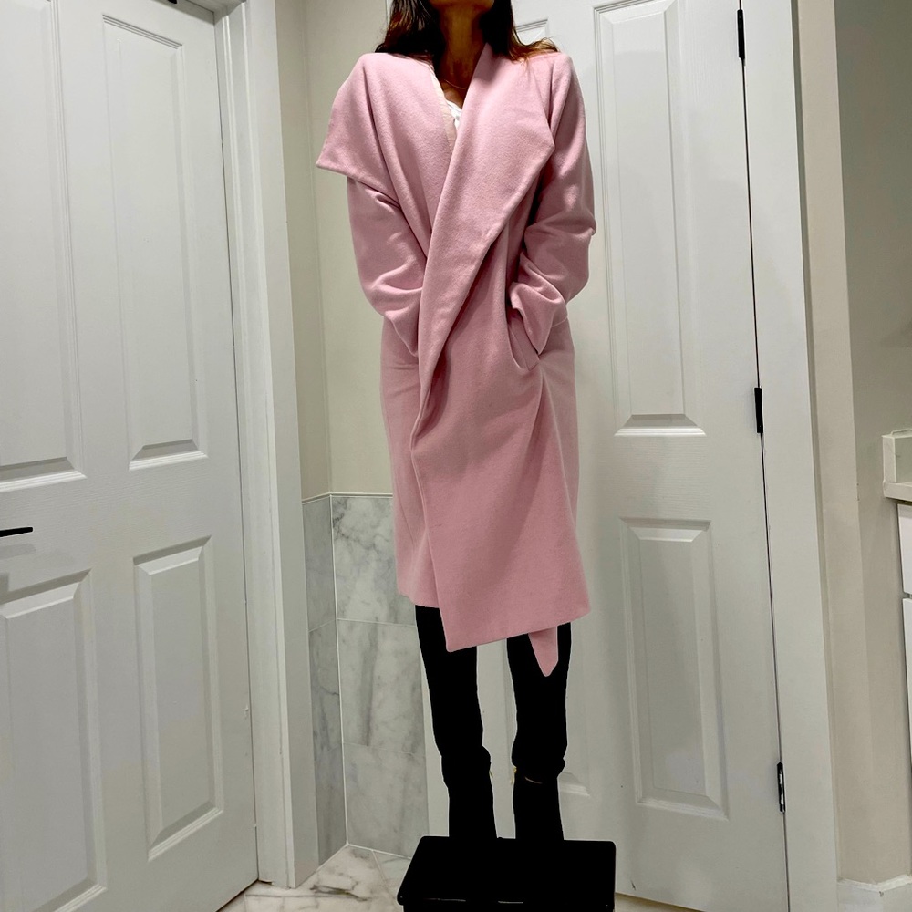 Pink DKNY Wool Overcoat